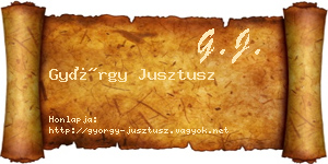 György Jusztusz névjegykártya